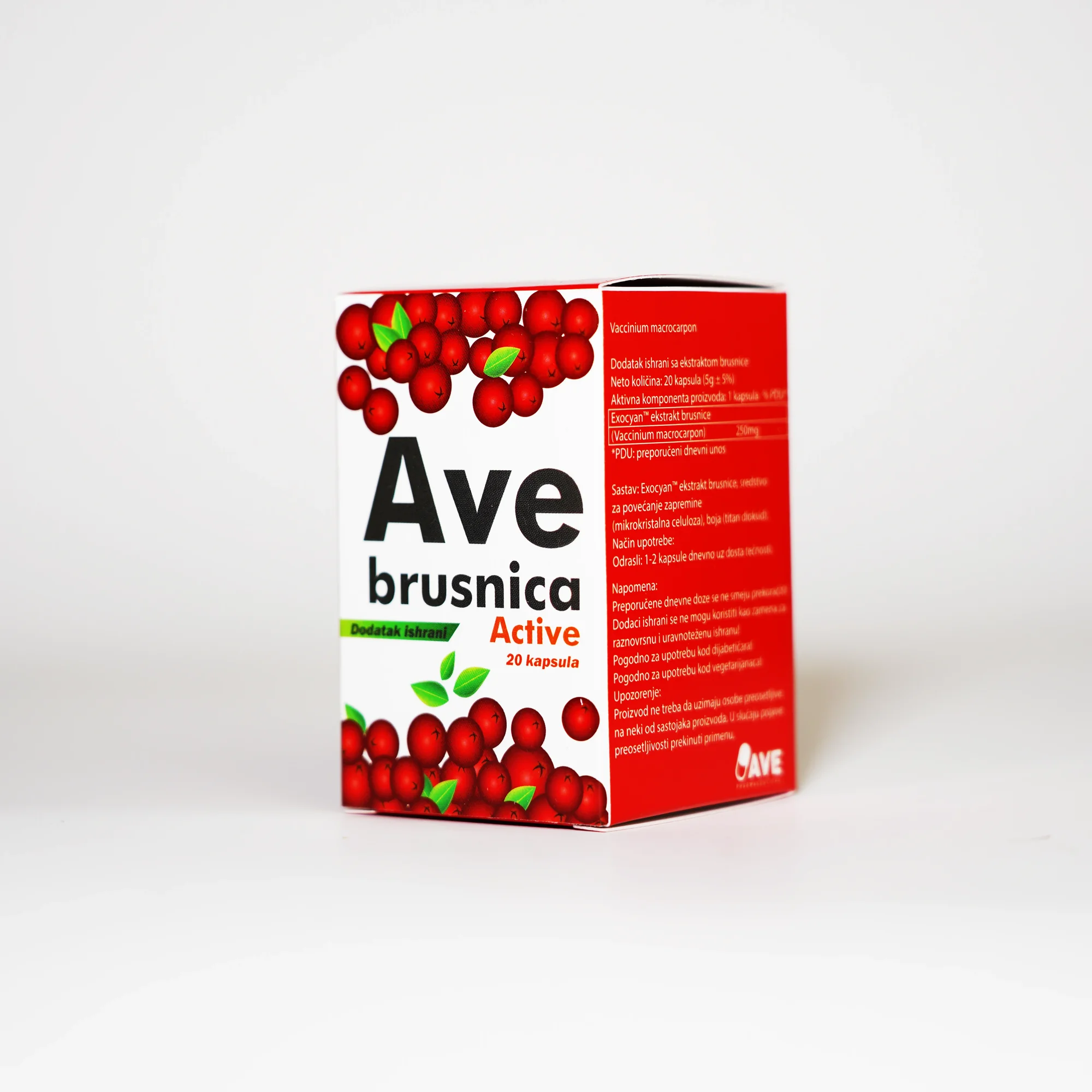 Ave brusnica active 20caps